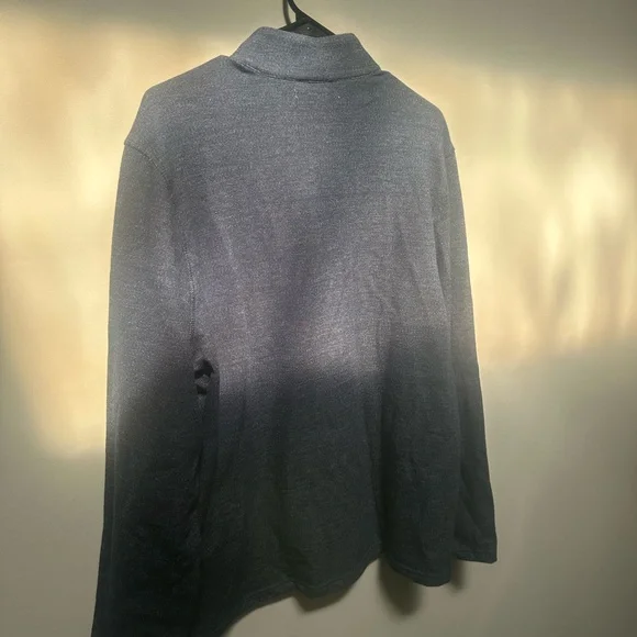 Perry Ellis Men's Blue Quarter Zip - Picture 3 of 4